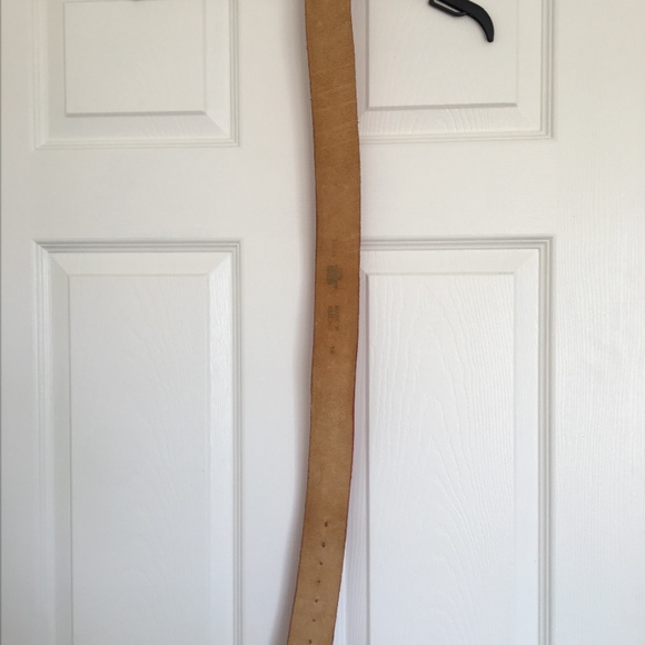 The Ritz Red Genuine Leather Belt with Gold Buckle - Picture 3 of 3